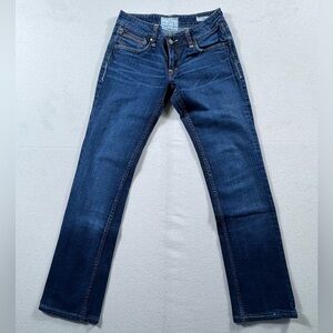 Taverniti So Jeans Angie Y2K Low Rise Dark Wash Embroidered Pocket W27